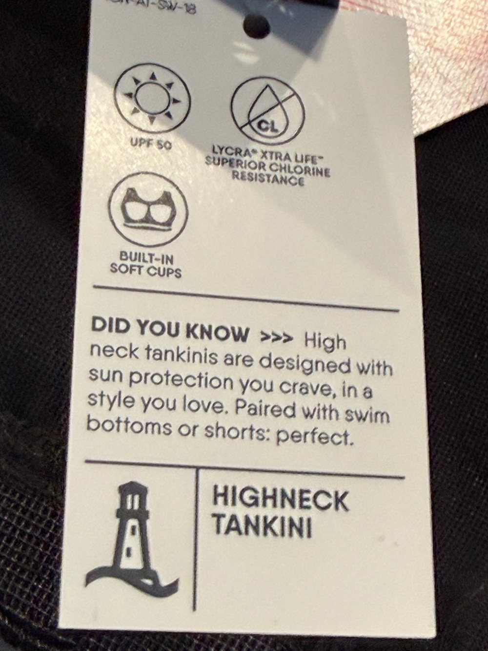 LANDS' END High Neck Tankini Palm Print Size 10 - Picture 6 of 7